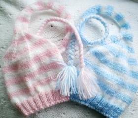 Baby Hat Photo Prop 'Blue and Pink Elfs'
